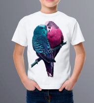 Детская футболка Влюбленные птички