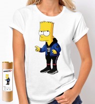 Женская футболка с Бартом Симпсоном 3