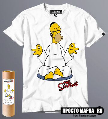 Футболка Гомер Simpsons медитация