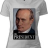 Женская футболка Путин mr president