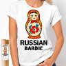 Женская футболка Russian Barbie
