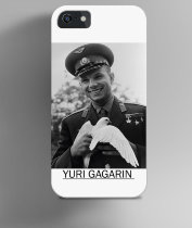Чехол на iPhone Гагарин с голубем