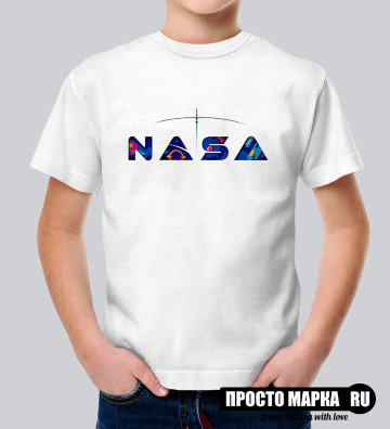 Детская футболка с надписью NASA