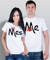 Парные футболки Бантики MR — MRS (комплект 2 шт.)