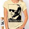 Женская футболка Путин президент