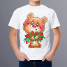 Детская футболка Мишка с цветами