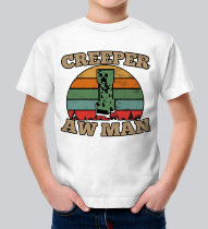 Детская футболка Майнкрафт CREEPER AW MAN