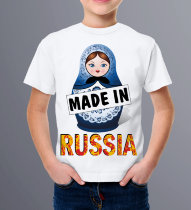 Детская Футболка с матрешкой Made in Russia