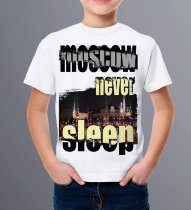 Детская футболка Moscow never sleep