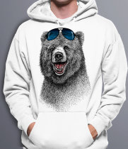 Толстовка Hoodie Медведь в очках