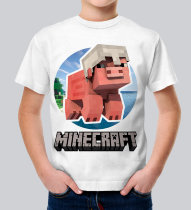 Детская футболка Майнкрафт PIG