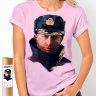 Женская футболка Путин в фуражке