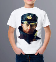 Детская футболка с Путиным в фуражке