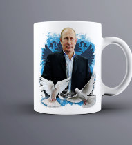 Кружка Путин с голубями