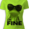 Женская футболка Im fine