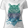 Женская футболка с Совой Owl Green