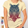 Женская футболка с Совой Purple Owl