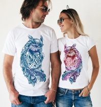 Парные футболки Couple of Owls