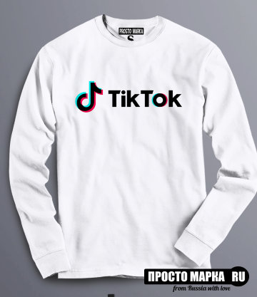 Толстовка Свитшот Tik Tok logo