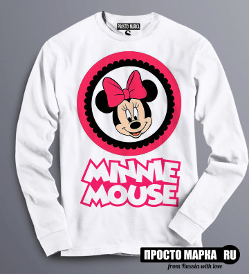 Толстовка Свитшот Minnie Mouse/Pink bow