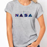Женская футболка с надписью NASA